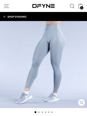 DFYNE Women’s High-Waist Light Gray Seamless Leggings